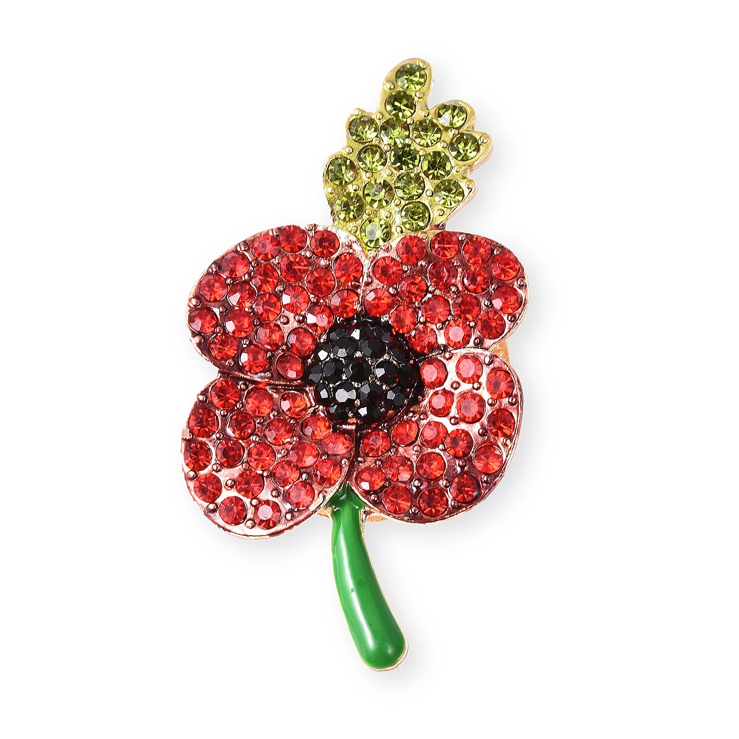 Austrian Multi Color Crystal Magnetic Brooch in Yellow Gold Plated 8232493 0