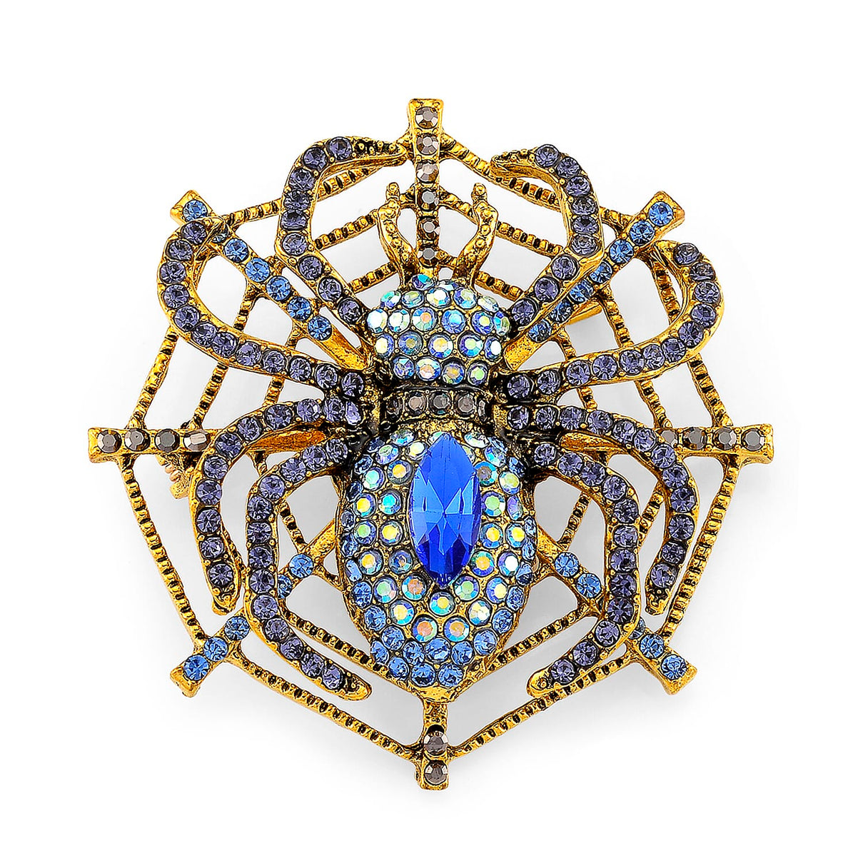 Austrian Multi Colour Crystal Spider Brooch Cum Pendant 8256710 0