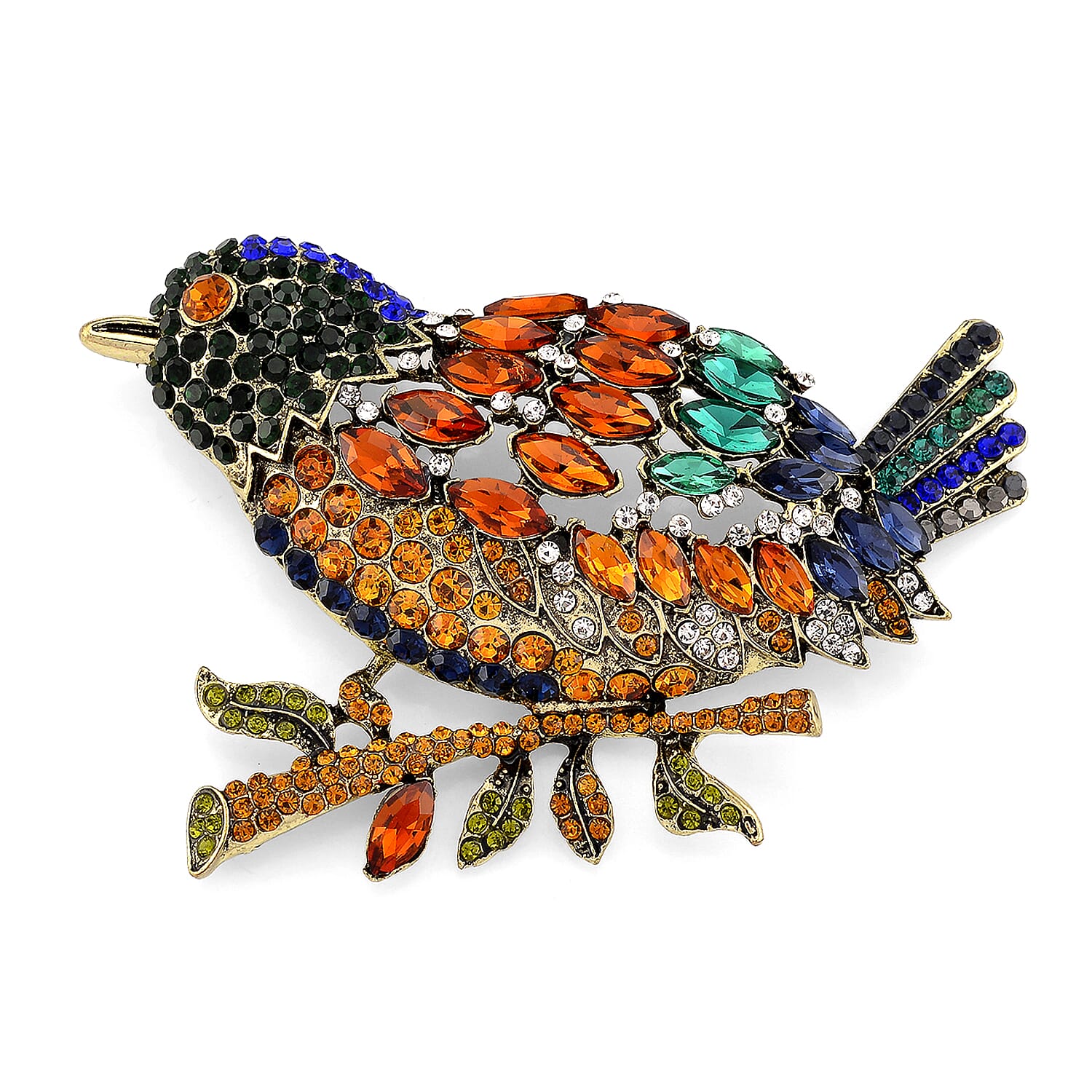 Austrian Multi Colour Crystal Bird Brooch 8256733 0