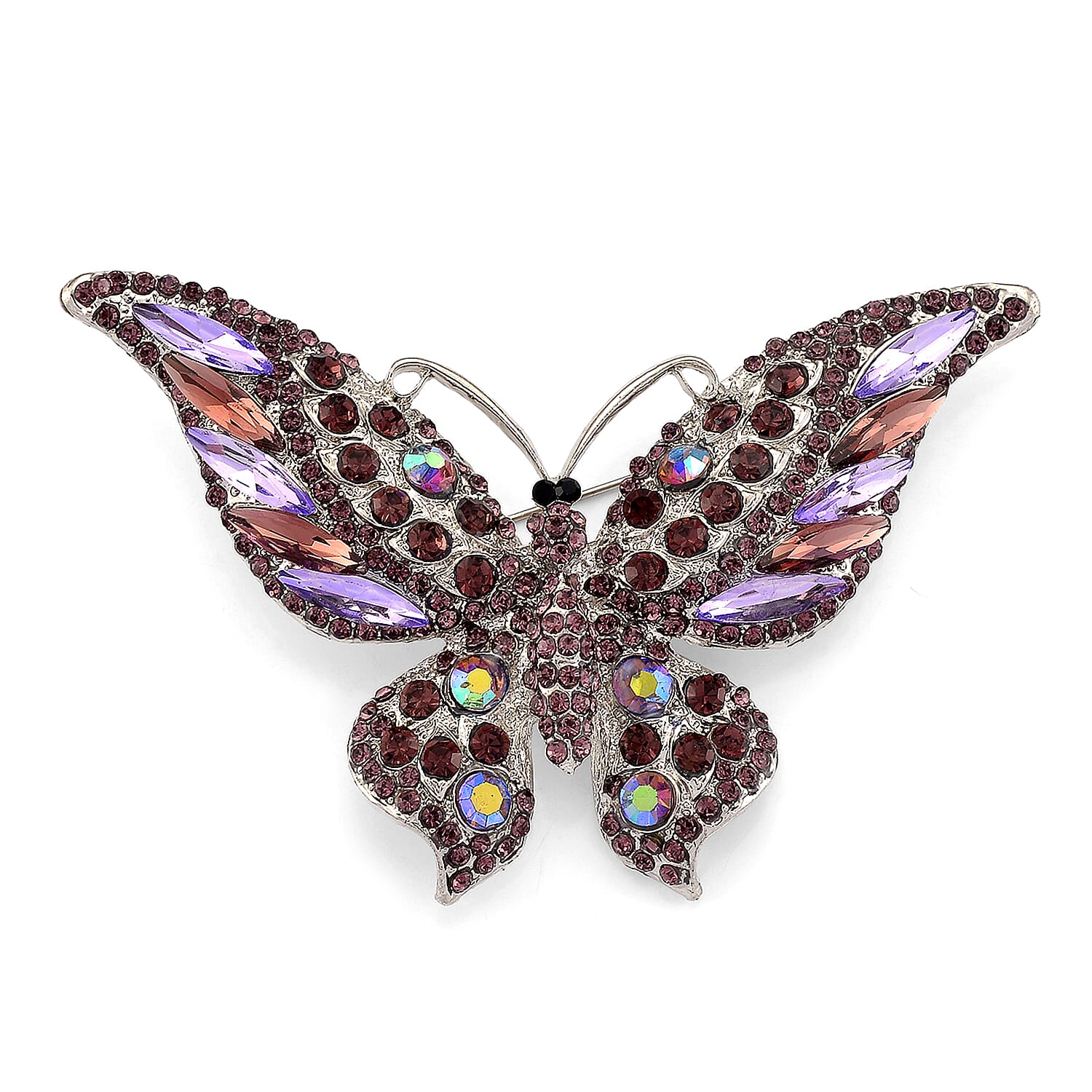 Austrian Multi Colour Crystal Butterfly Brooch 8256741 0