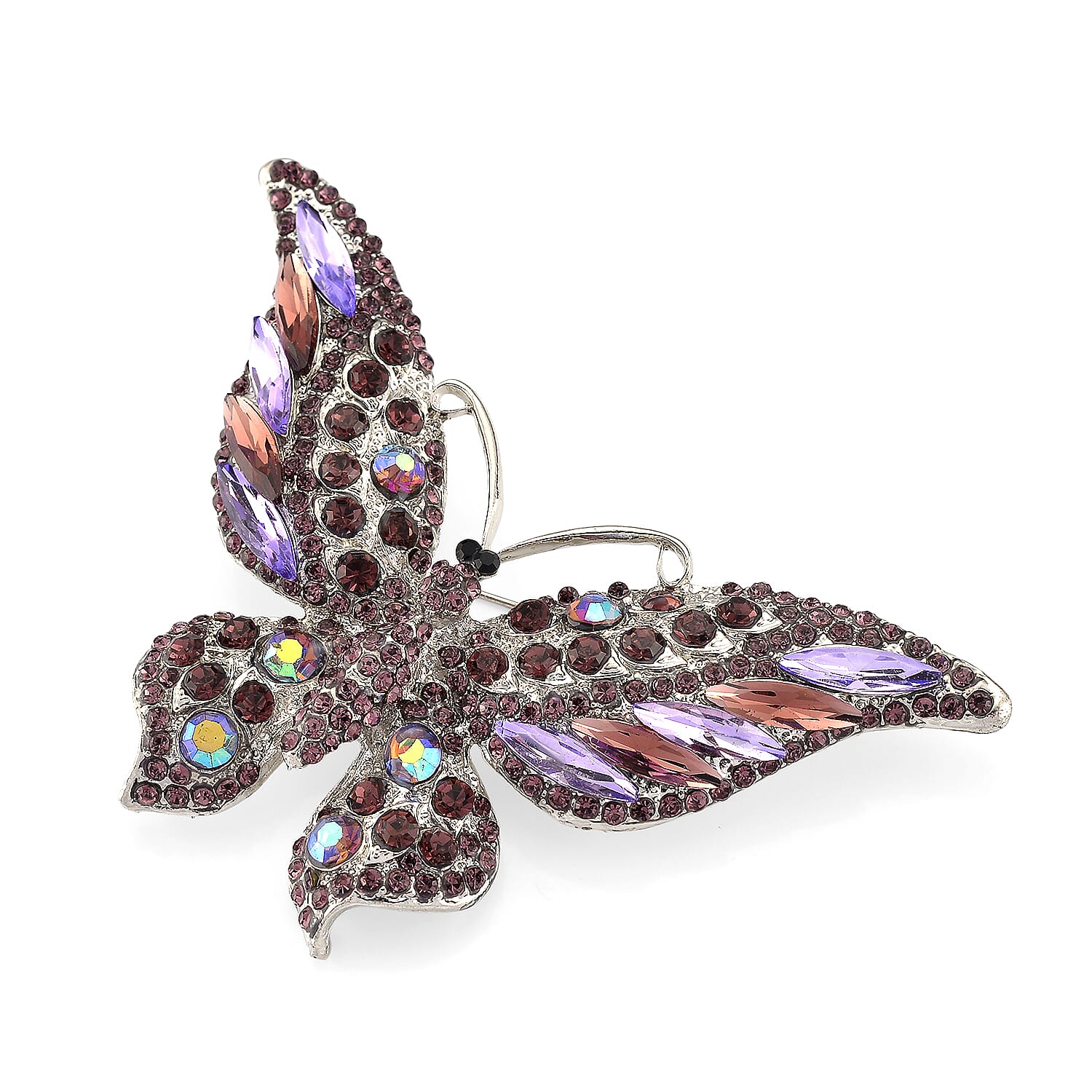Austrian Multi Colour Crystal Butterfly Brooch 8256741 3