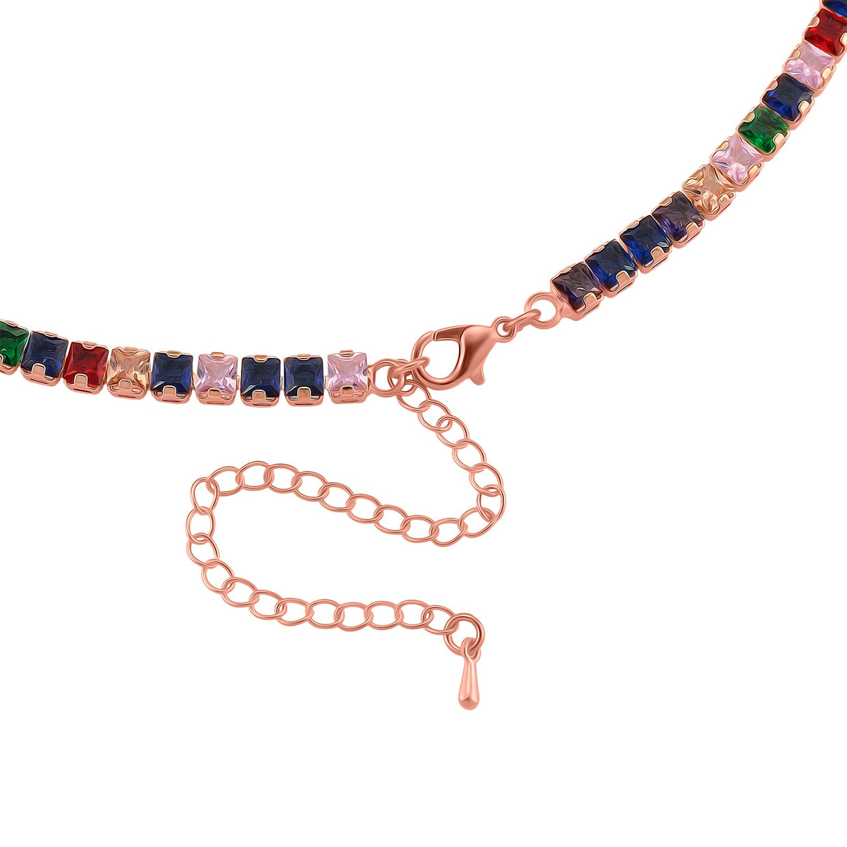 AAA Multi Color Crystal Necklace (Size - 18.5 - 3 Ext) with Lobster Clasp 8231544 4