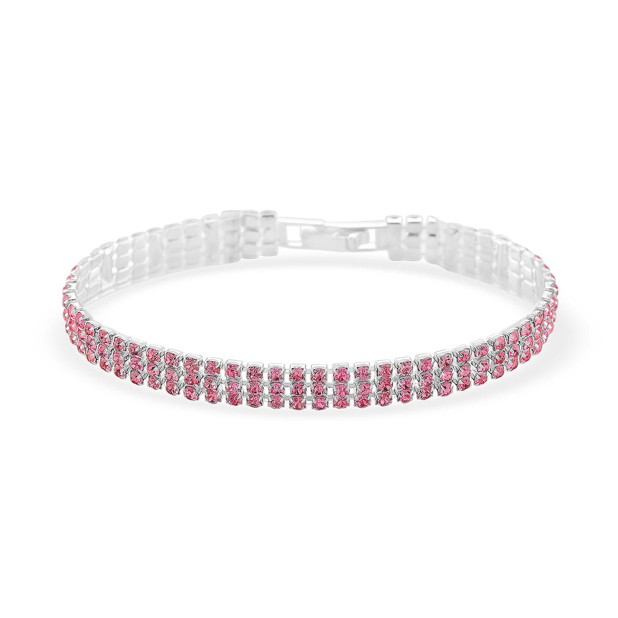 Austrian Pink Crystal Bracelet (Size - 7.5) 8202170 0
