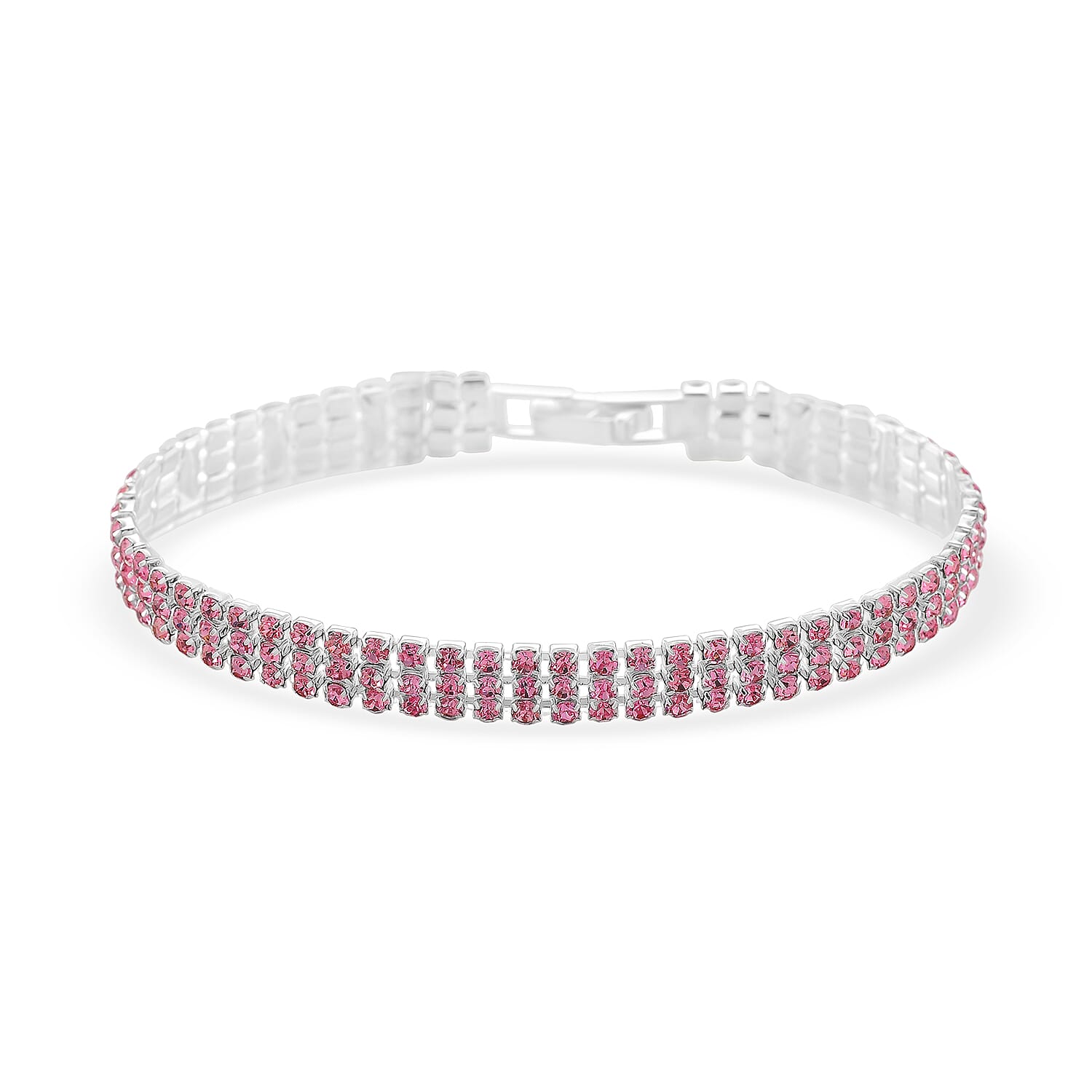 Austrian Pink Crystal Bracelet (Size - 7.5) 8202170 0