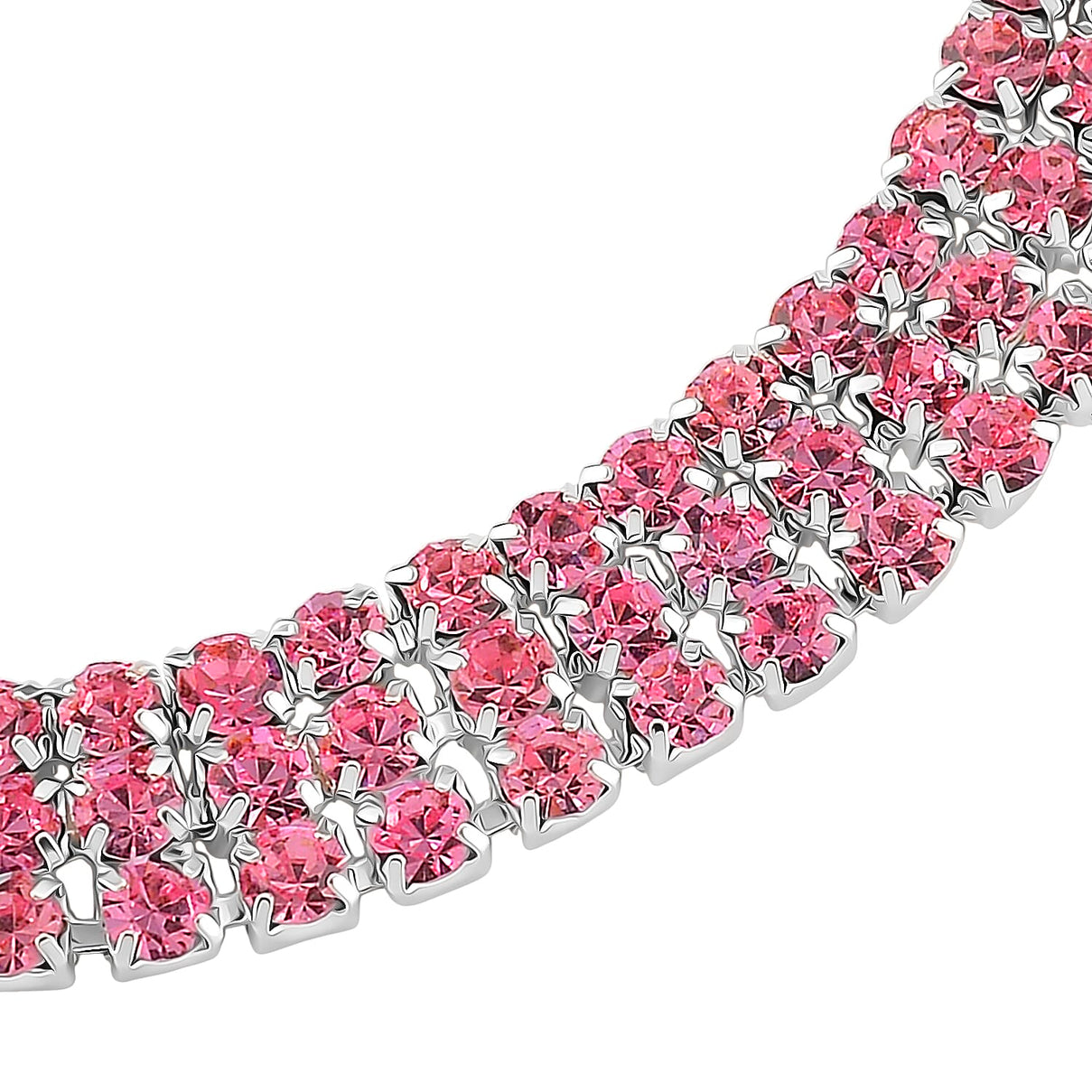 Austrian Pink Crystal Bracelet (Size - 7.5) 8202170 3
