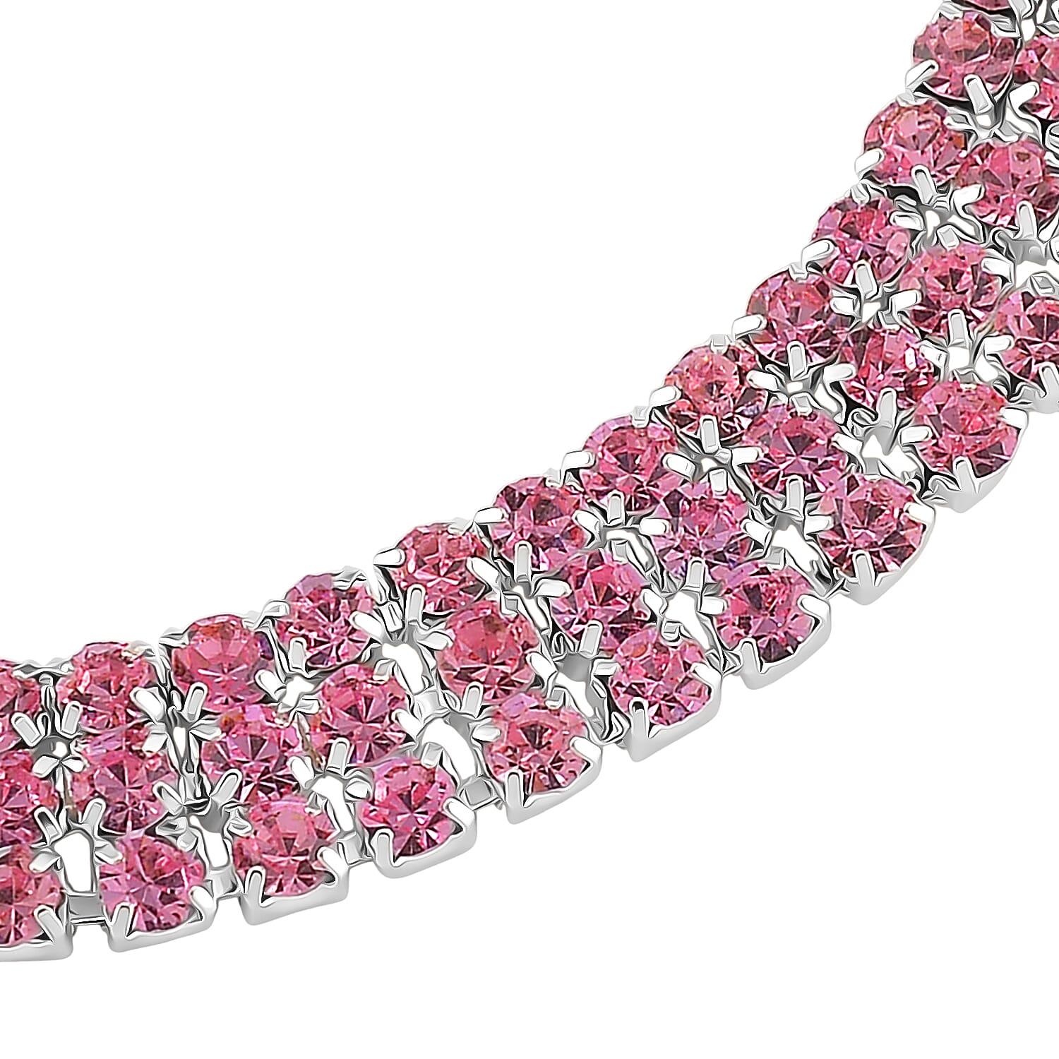 Austrian Pink Crystal Bracelet (Size - 7.5) 8202170 3