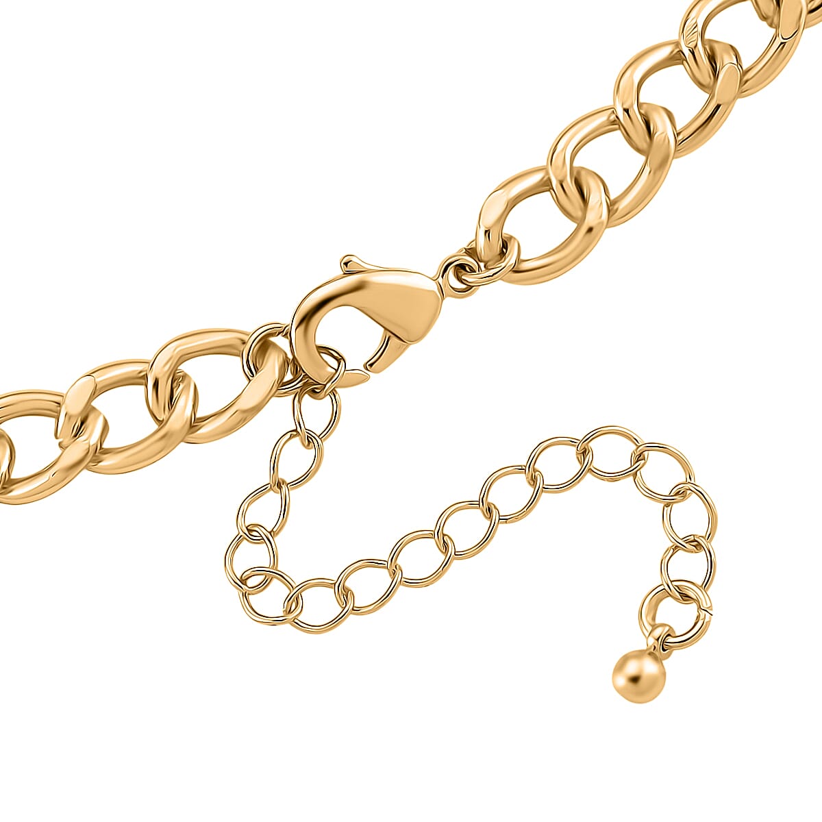 Austrian White Crystal &amp; Austrian Green Crystal Necklace (Size - 20 - 2) in Yellow Gold Plated 8244391 6
