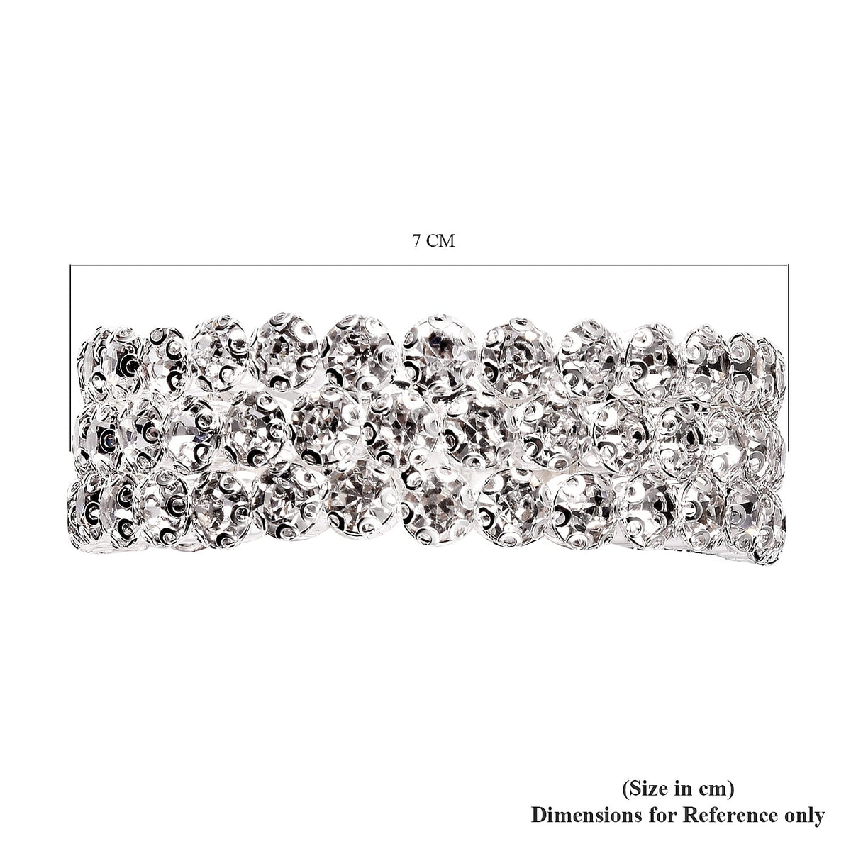 Austrian White Crystal Bangle (Size 6.5) in Silver Tone 6026038 4