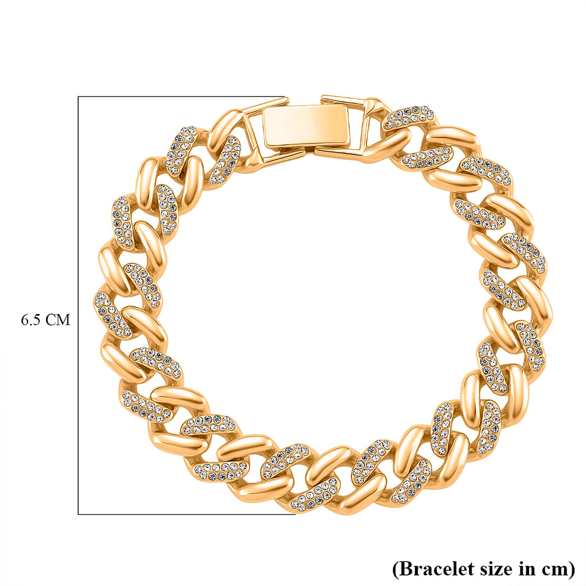 Austrian White Crystal Bracelet (Size - 7.5) 8164280 5