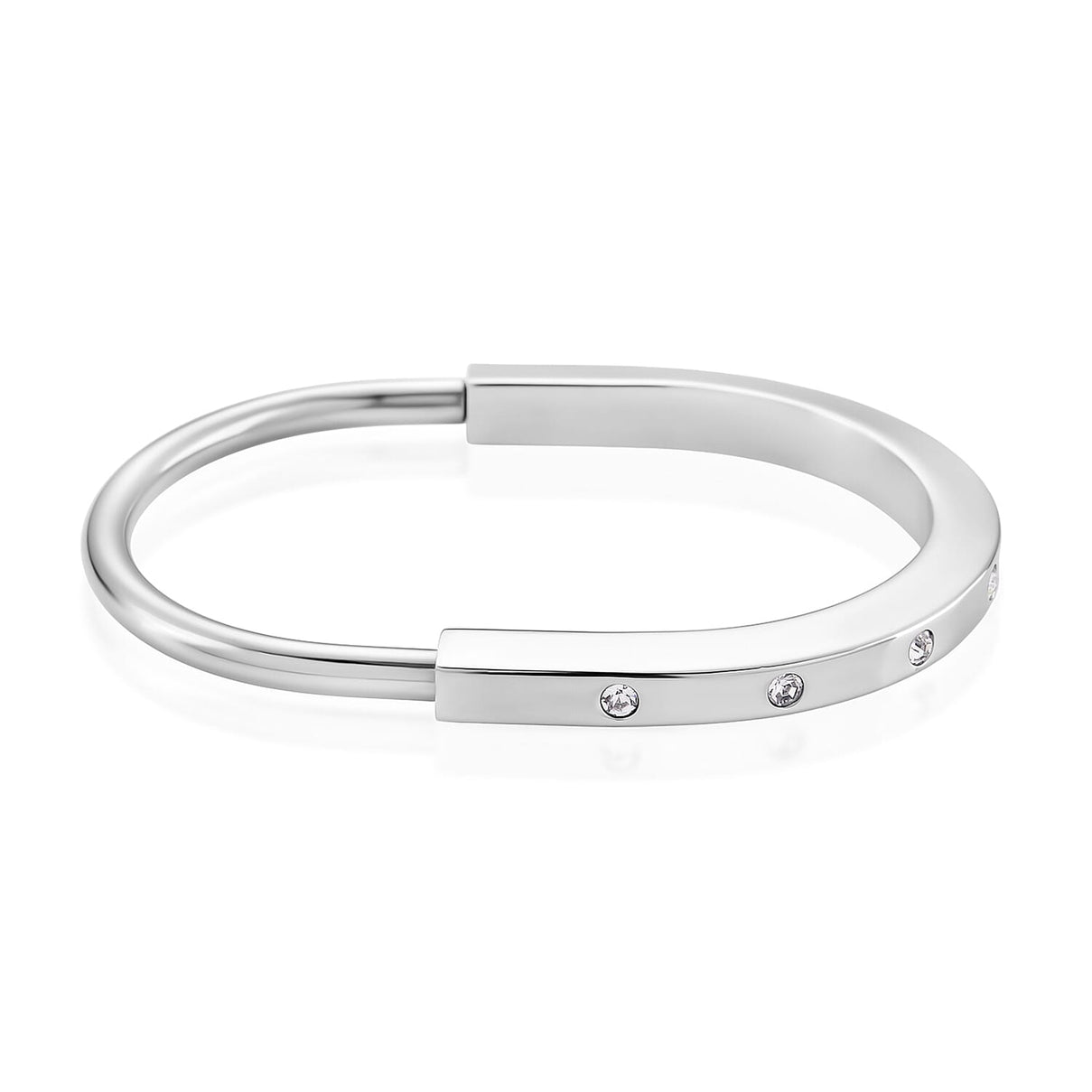 Austrian White Crystal Cuff Bangle 8239313 4