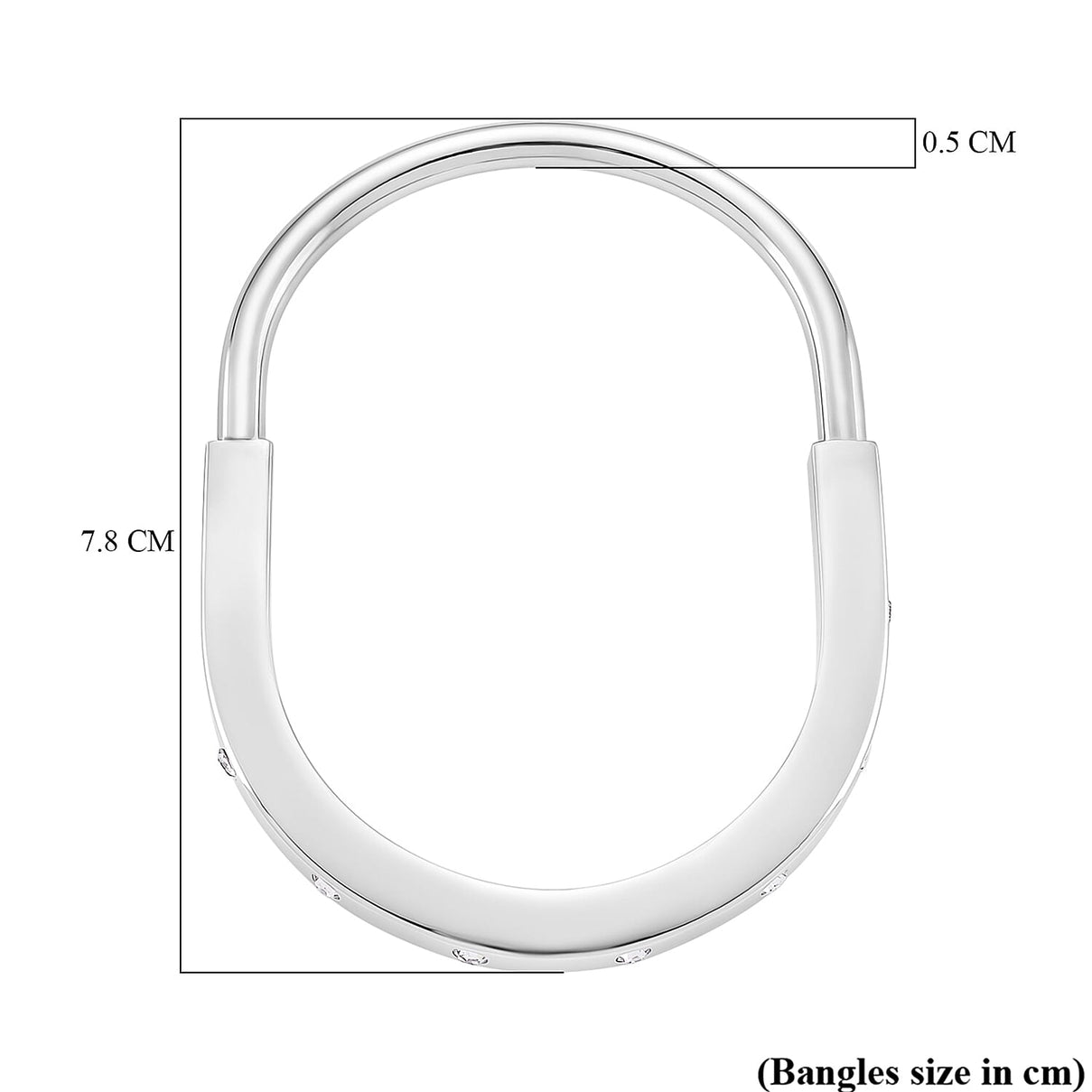 Austrian White Crystal Cuff Bangle 8239313 5