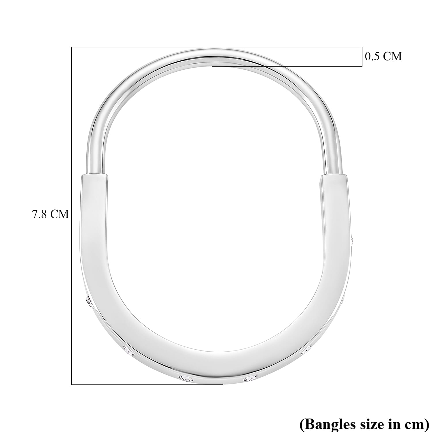 Austrian White Crystal Cuff Bangle 8239313 5
