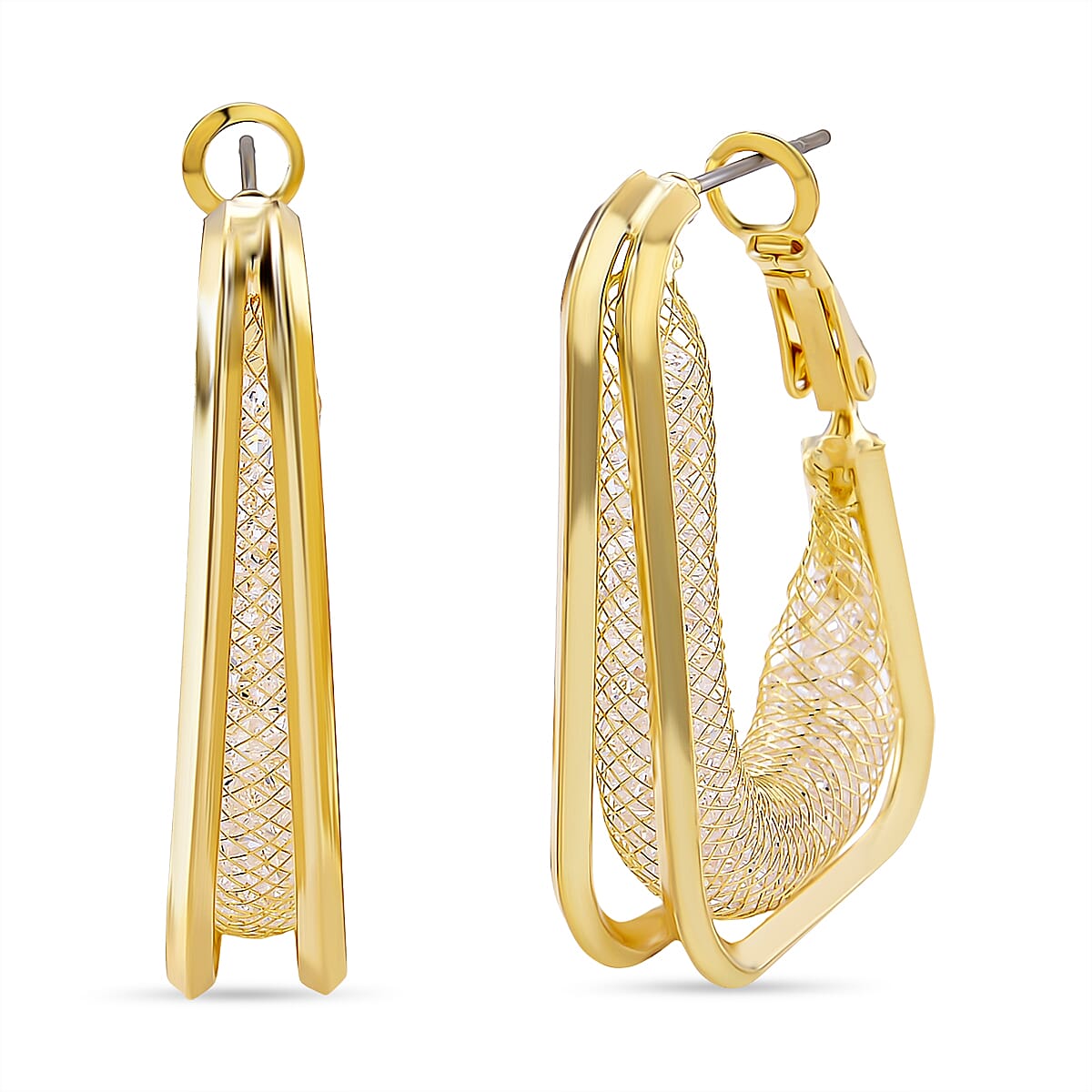 NY Close Out Deal- Austrian White Crystal Earring with Clasp 8204583 0