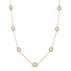 Designer Inspired- Austrian White Crystal Necklace (Size - 30-2 EXT)