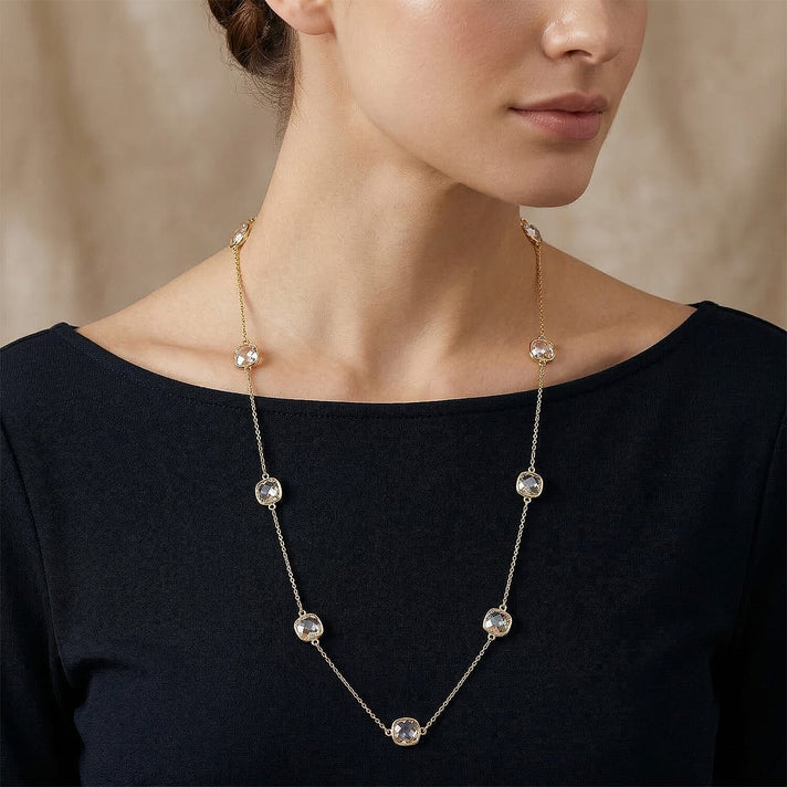 Designer Inspired- Austrian White Crystal Necklace (Size - 30-2 EXT) 8431914 2