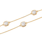 Designer Inspired- Austrian White Crystal Necklace (Size - 30-2 EXT)