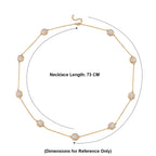 Designer Inspired- Austrian White Crystal Necklace (Size - 30-2 EXT)