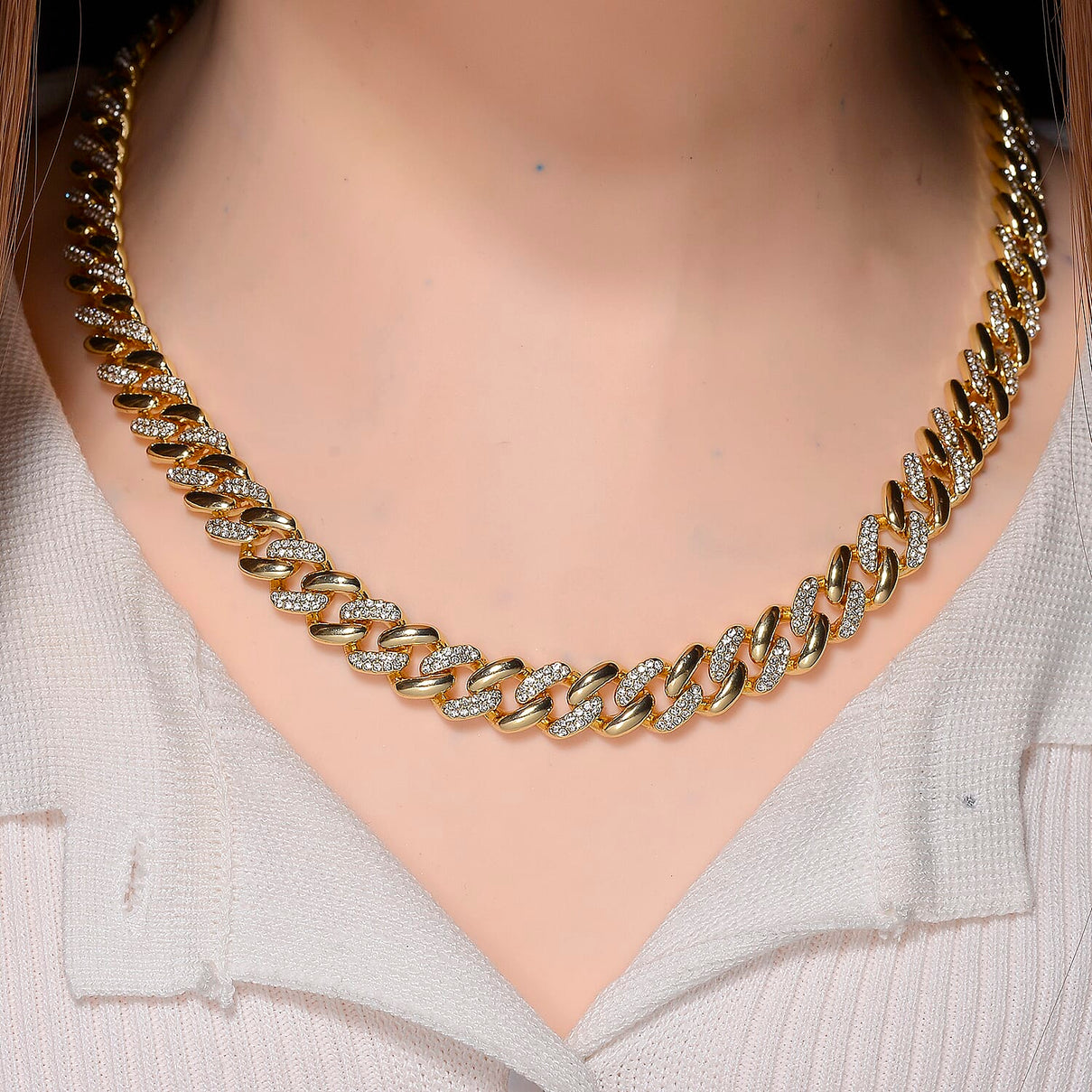 Austrian White Crystal Necklace (Size - 20) 8164277 2