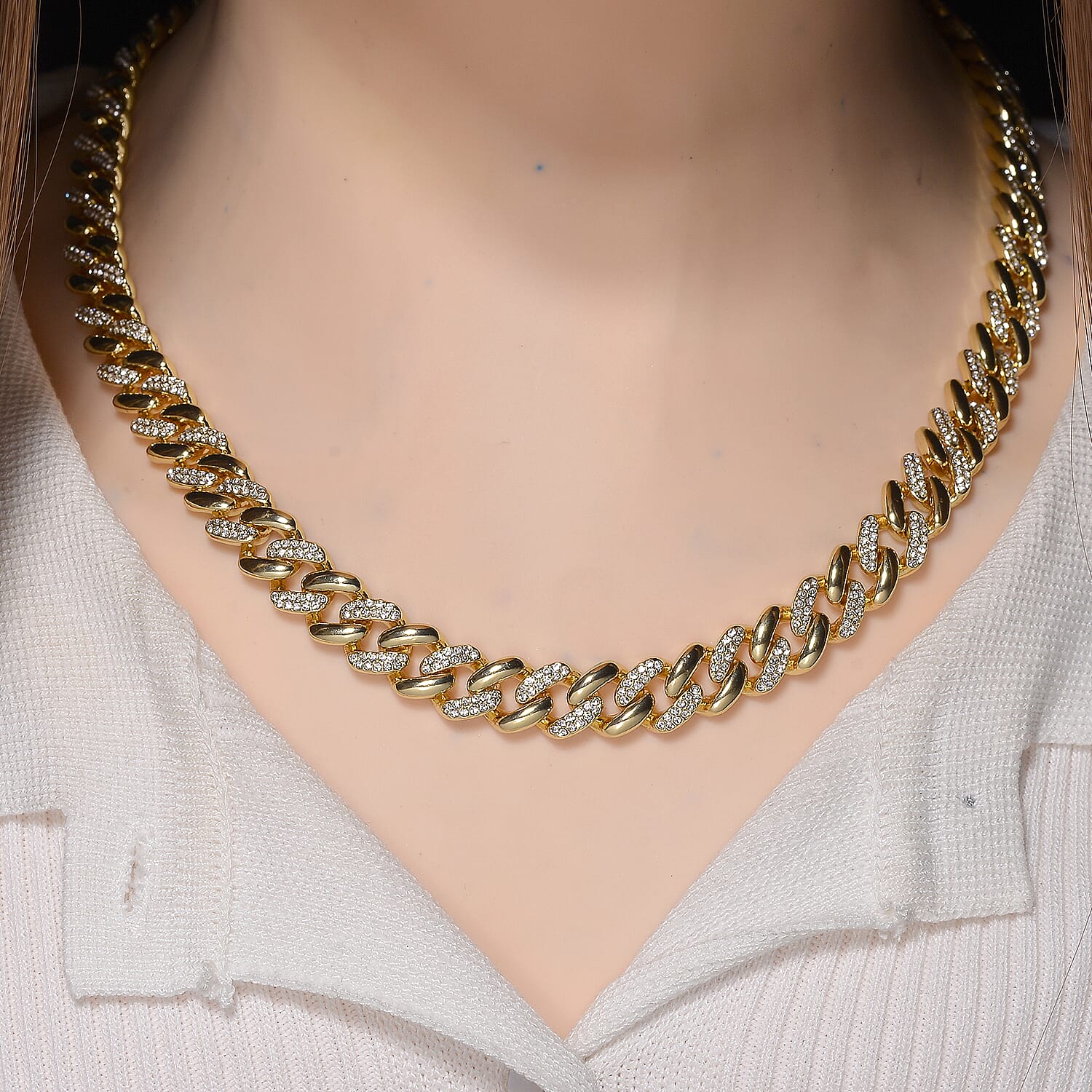 Austrian White Crystal Necklace (Size - 20) 8164277 2