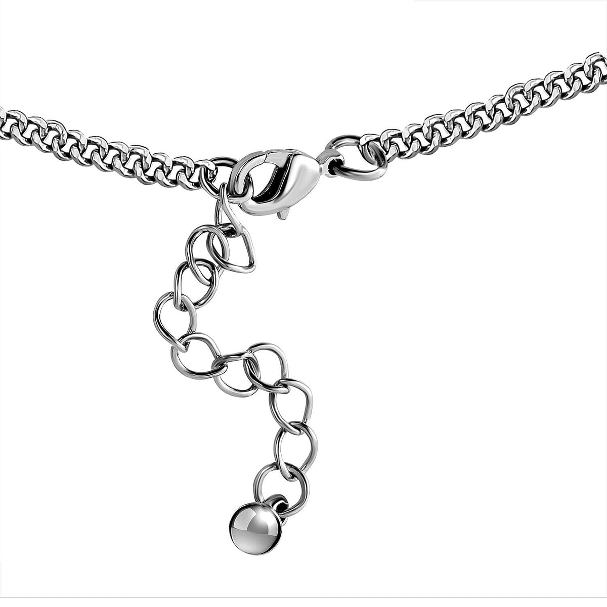 Austrian White Crystal Floral Heart Pendant with Chain (Size 24 - 2 Ext) in Silver Tone 4411328 8