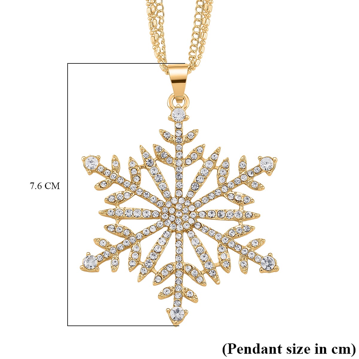 Austrian White Crystal Pendant with Chain (Size 28) 4418200 6