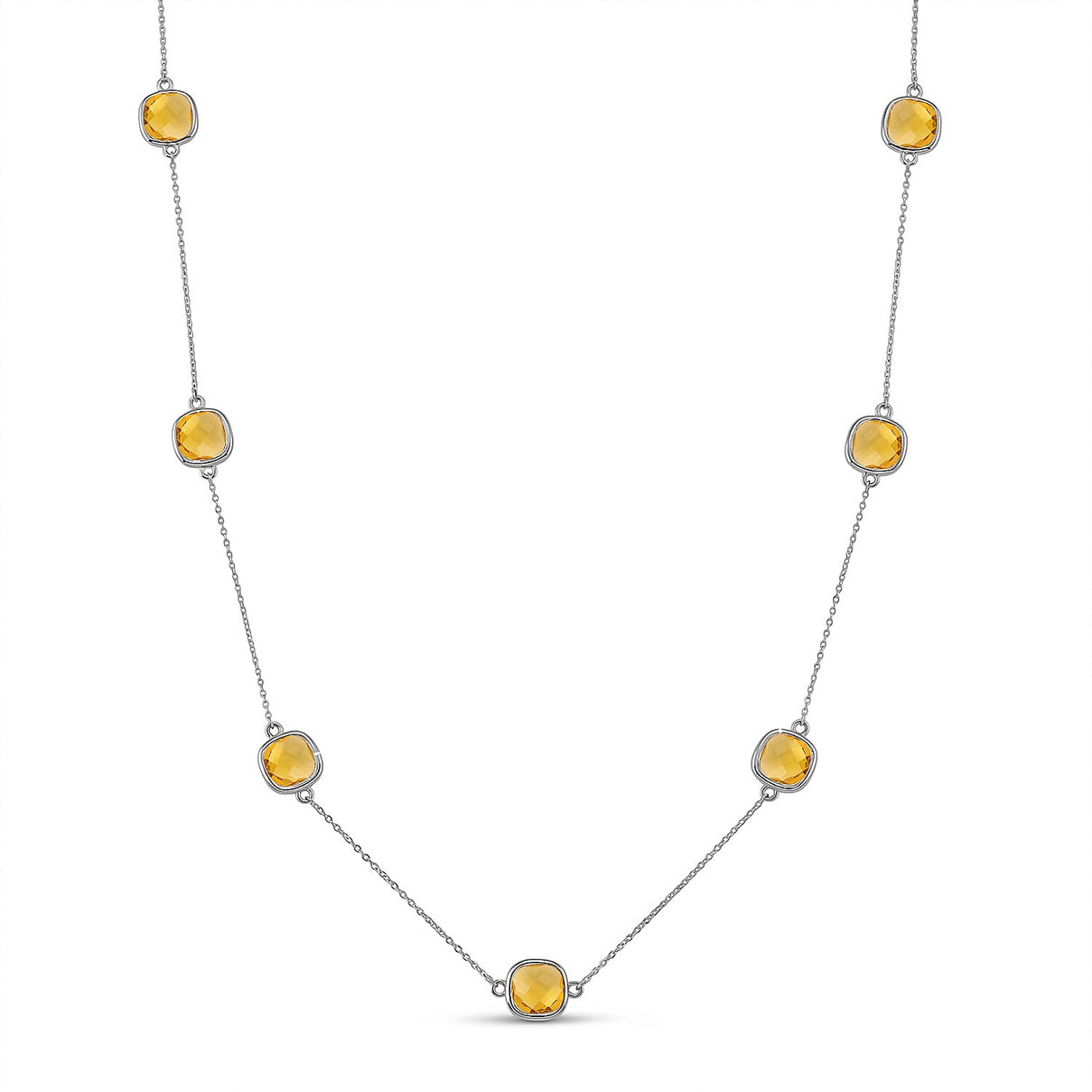Designer Inspired- Austrian Yellow Crystal Necklace (Size - 30+2 EXT) 8431916 0