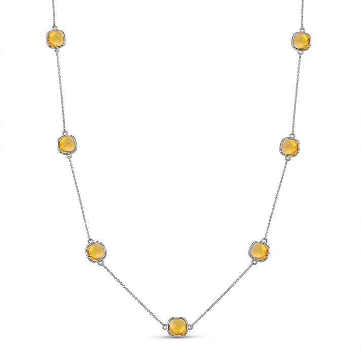 Designer Inspired- Austrian Yellow Crystal Necklace (Size - 30+2 EXT) 8431916 1