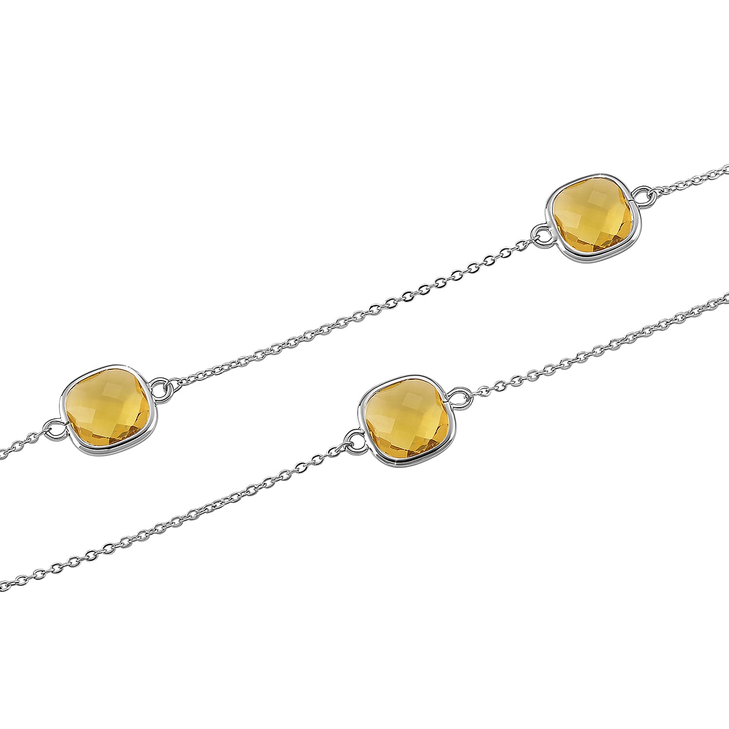 Designer Inspired- Austrian Yellow Crystal Necklace (Size - 30+2 EXT) 8431916 4