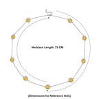 Designer Inspired- Austrian Yellow Crystal Necklace (Size - 30-2 EXT)