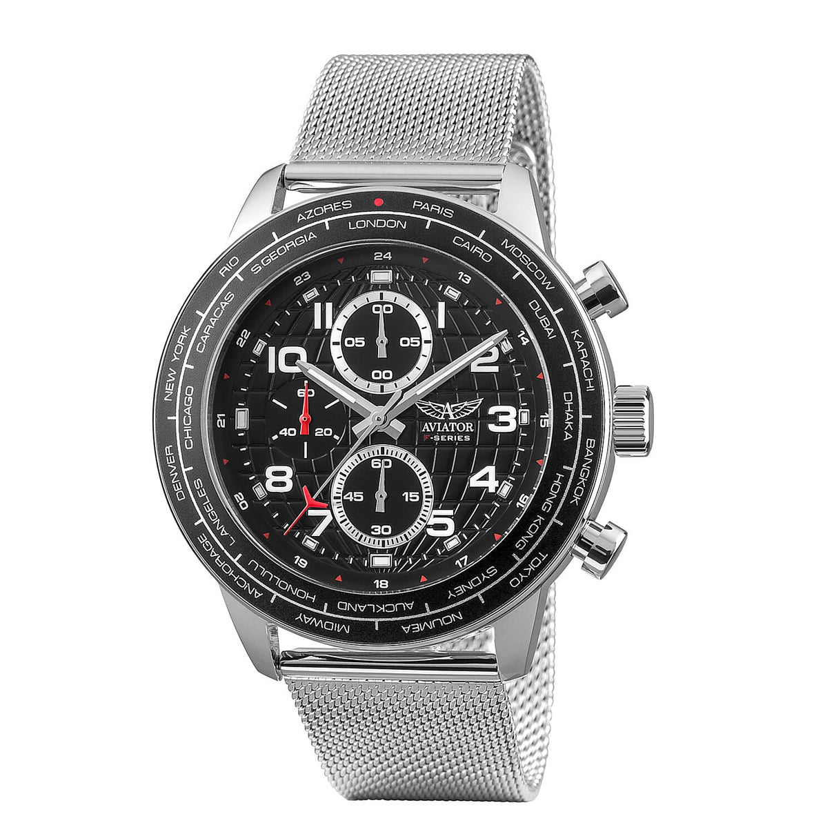 Aviator F-Series Chronograph Men's Watch with Mesh Bracelet 7807073 0