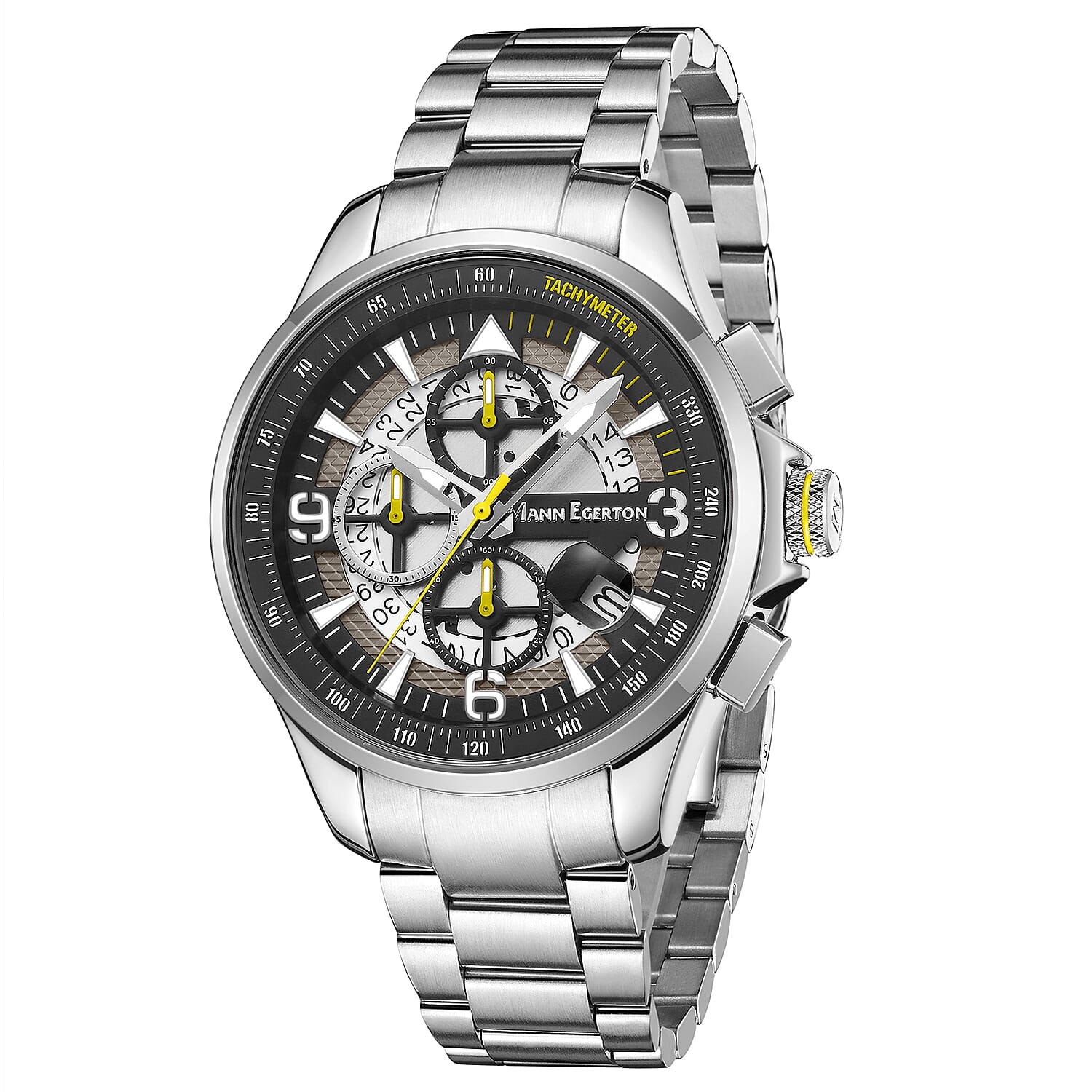 Limited Edition Mann Egerton Hand Assembled Time Guarder Silver Seiko Quartz Chronograph Movement Watch 7674471 1