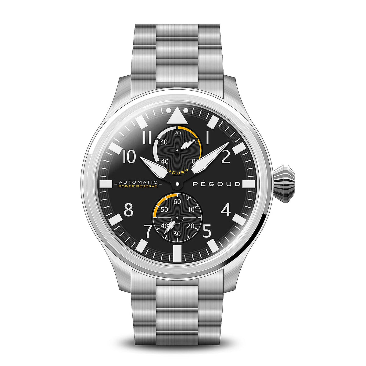Pegoud Pilotage Mechanical Automatic Men's Black Watch in Stainless Steel 7732349 0
