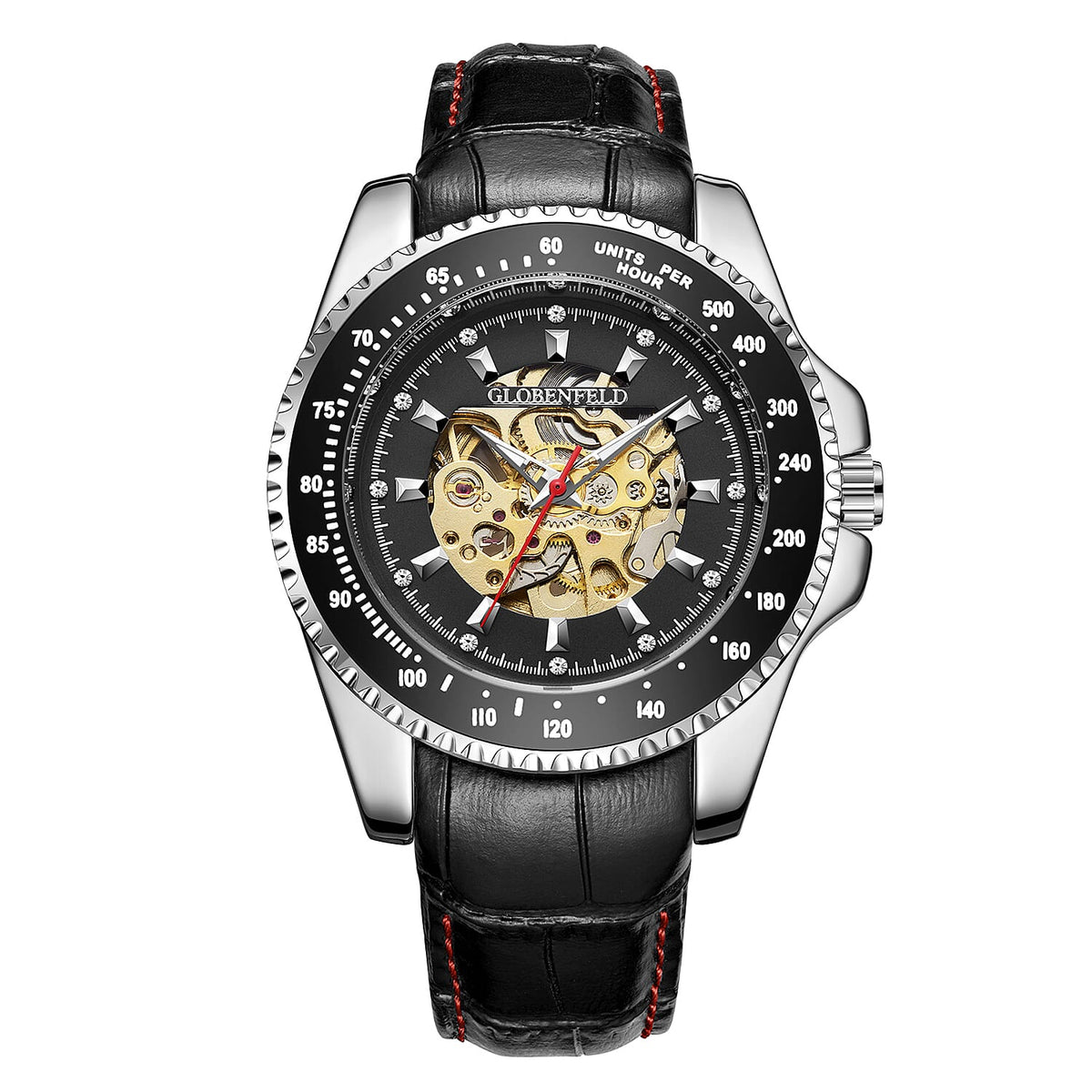 Hand Assembled Globenfeld Limited Edition Cage Black Watch 7771525 0