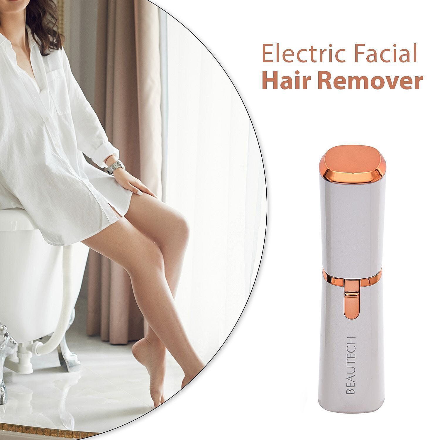 BEAUTECH: Hair Removal Device (White) (1xAA Battery Not Included)Â  3671197 2