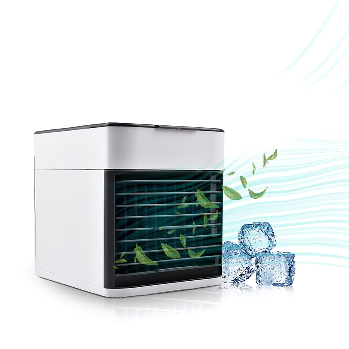 BESTSELLER- Mini Portable Air Cooler- Fan- Humidifier with 3 Speed Settings - White &amp; Black 7312357 0