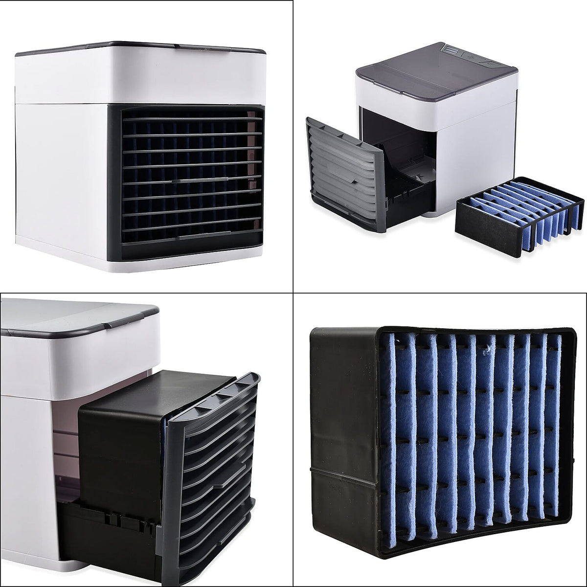 BESTSELLER- Mini Portable Air Cooler- Fan- Humidifier with 3 Speed Settings - White &amp; Black 7312357 6