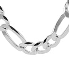 BIGGEST SILVER CLOSE OUT DEAL  -  Sterling Silver Solid Figaro Necklace (Size - 22),  Silver Wt. 130 Gms (4.17 TROY OUNCE)