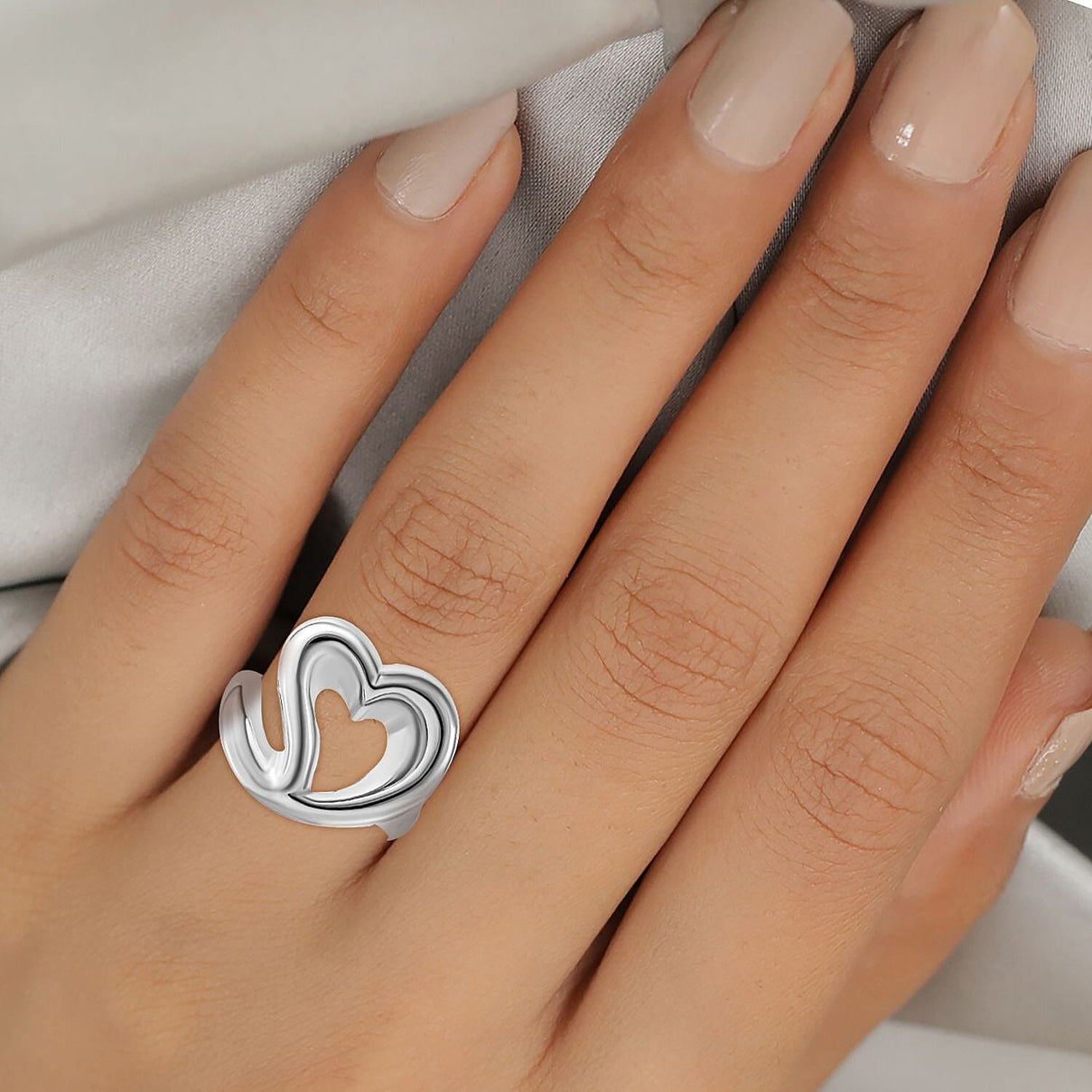 BKK Closeout - Sterling Silver Heart Ring 7253709 7
