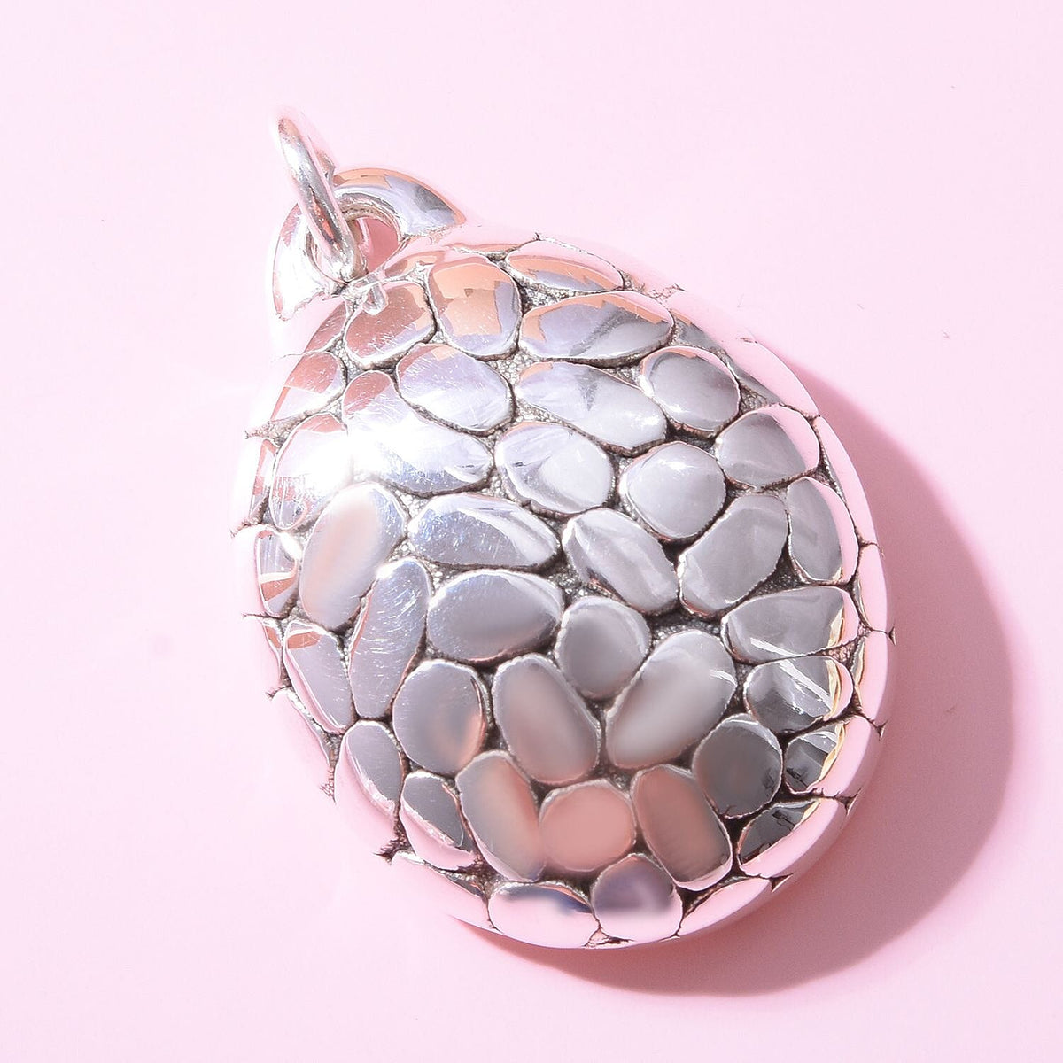 BKK Closeout - Sterling Silver Pebble Pendant 7253744 2