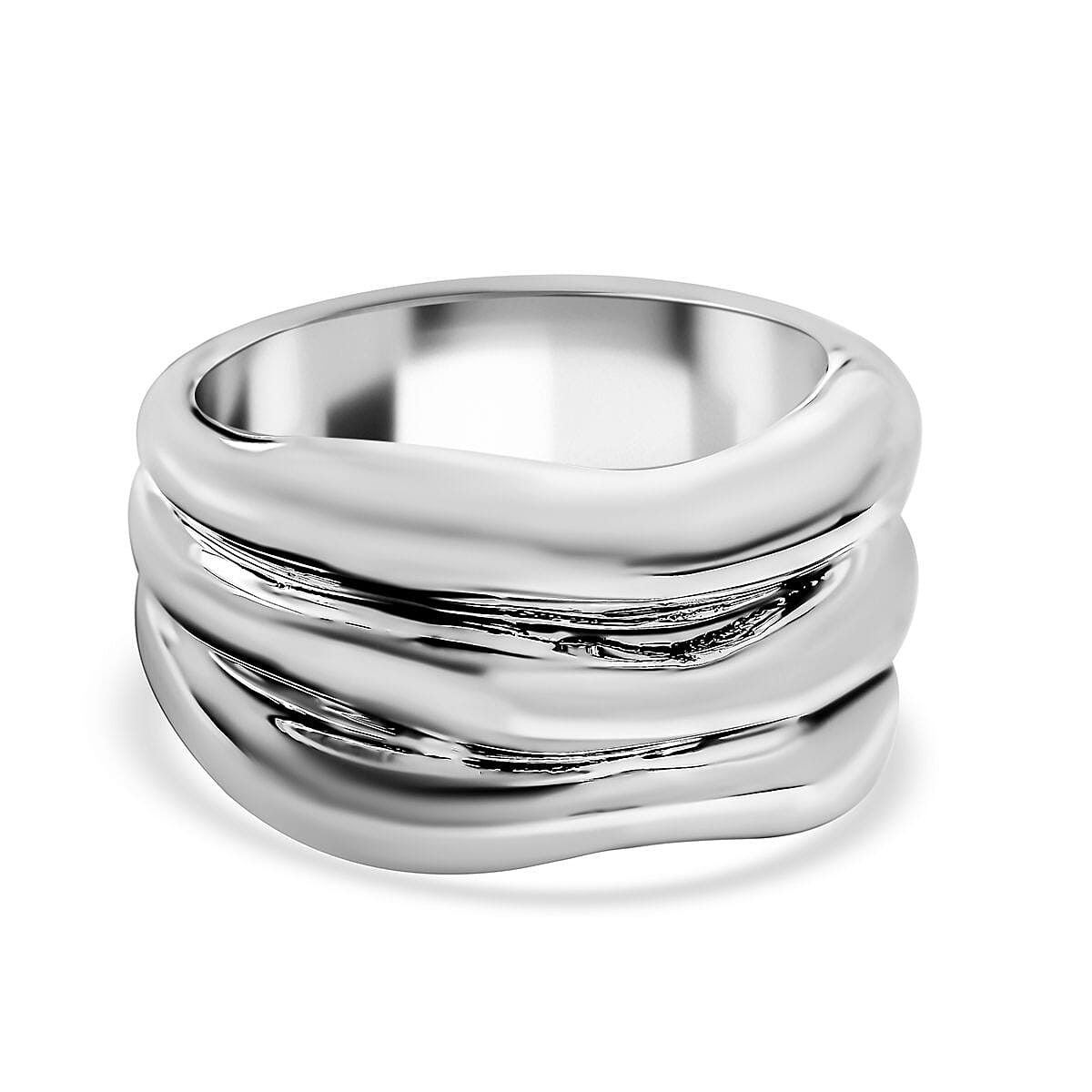 BKK Closeout - Sterling Silver Wave Design Ring 7253618 1