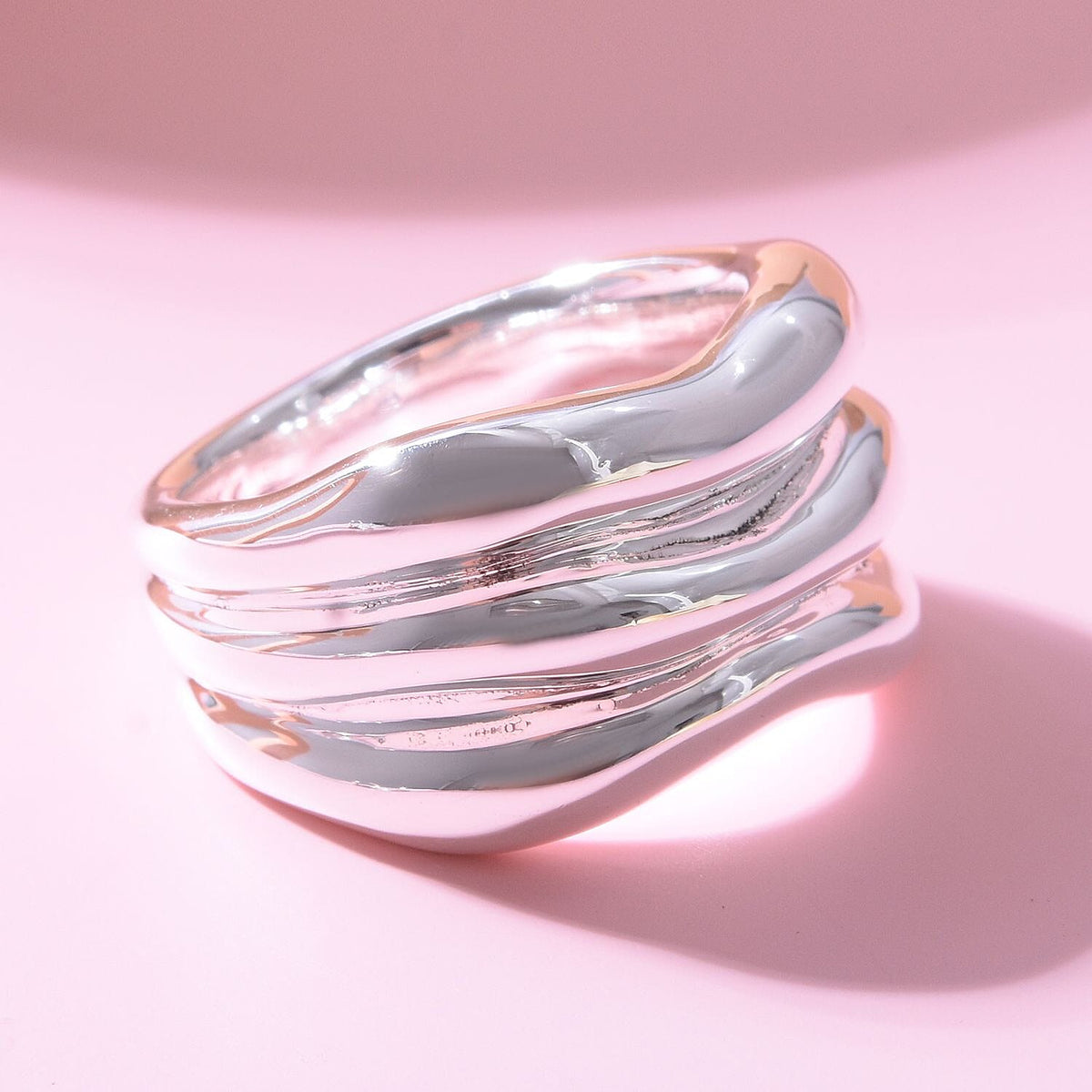 BKK Closeout - Sterling Silver Wave Design Ring 7253618 3