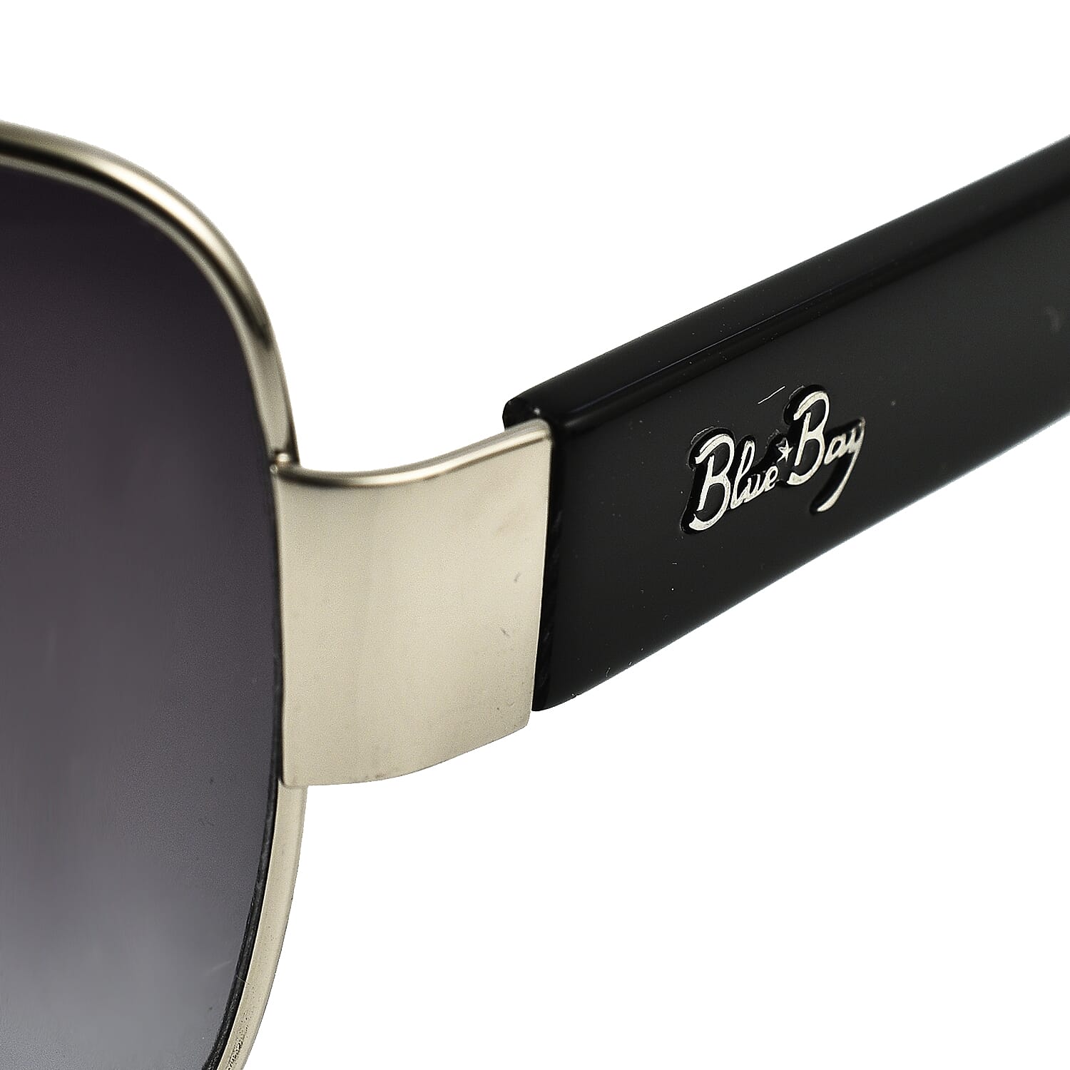 BLUEBAY Unisex Metal Sheild Sunglasses - Silver &amp; Black 7788349 2