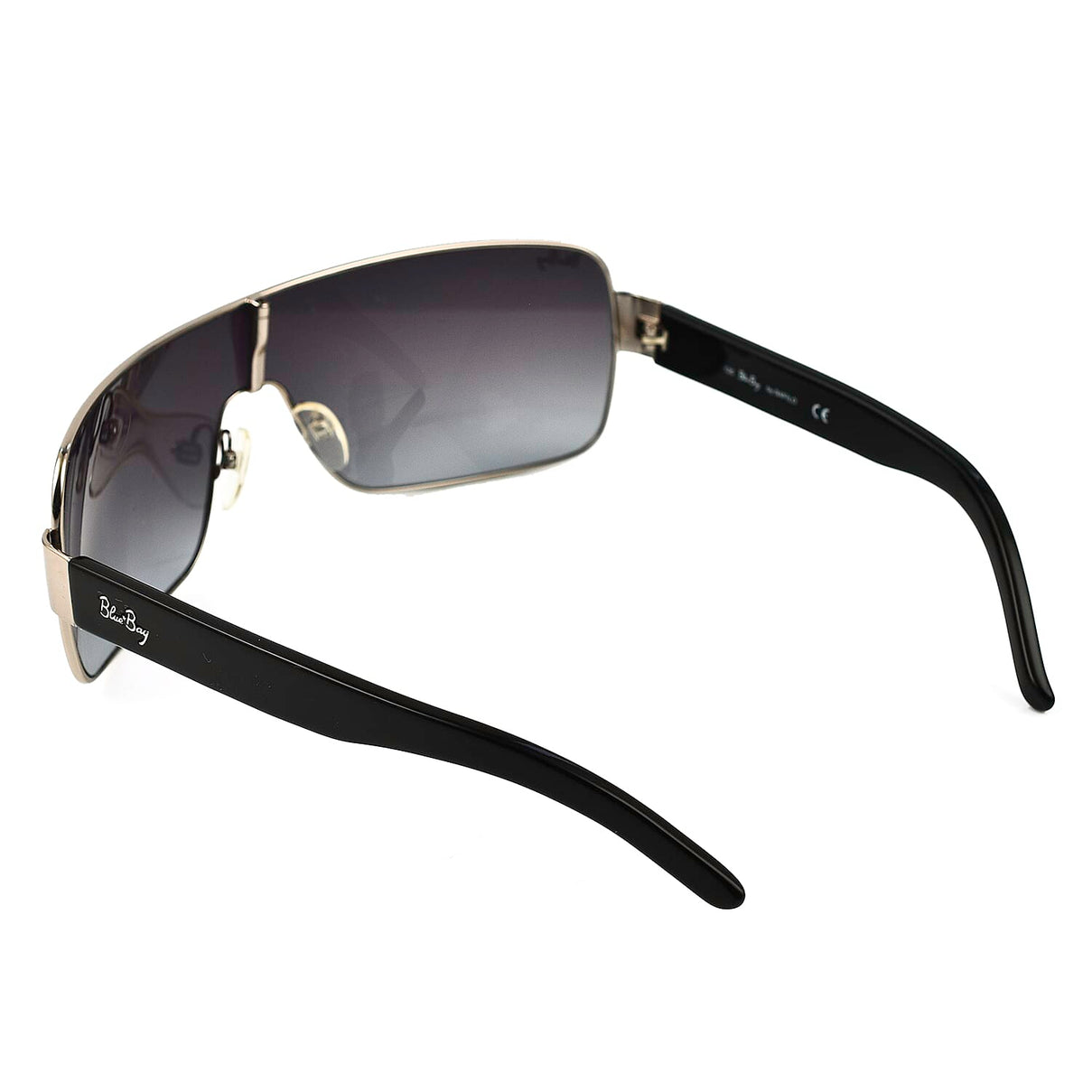 BLUEBAY Unisex Metal Sheild Sunglasses - Silver &amp; Black 7788349 3