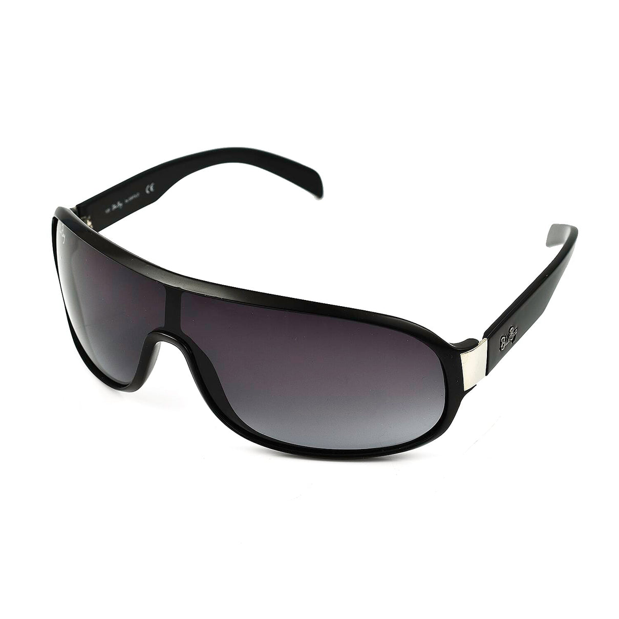 BLUEBAY Unisex Rectangular Sunglasses - Black and Silver 7788361 1