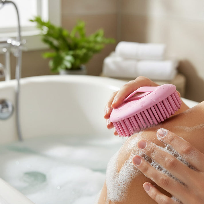 LIVMORE Bath Massage 2-in-1 Shower Brush - Pink 8204123 2