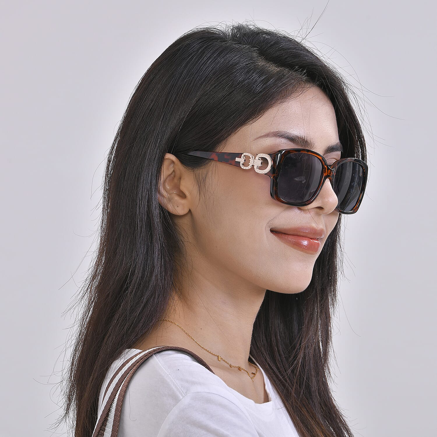 Leopard Pattern Tote Bag with Sunglasses - Pink 4268001 3
