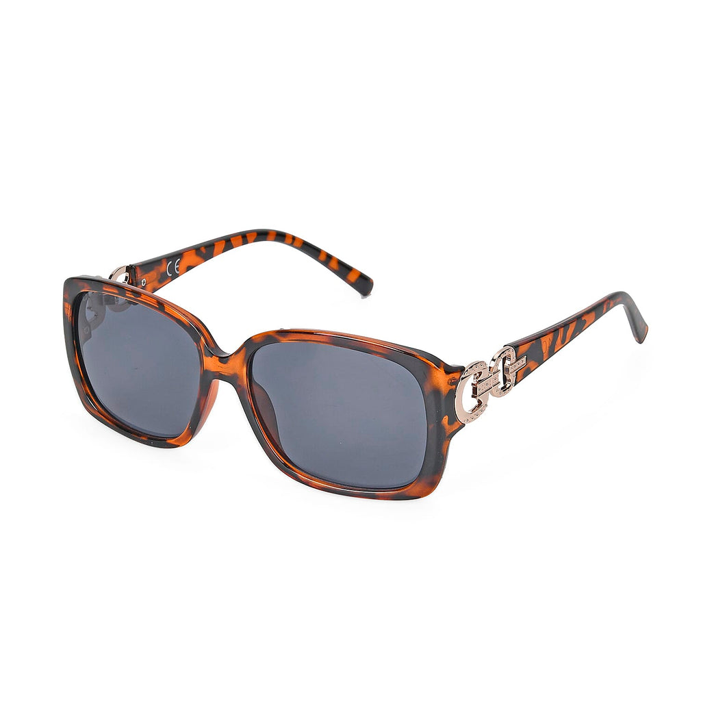 Leopard Pattern Tote Bag with Sunglasses - Pink