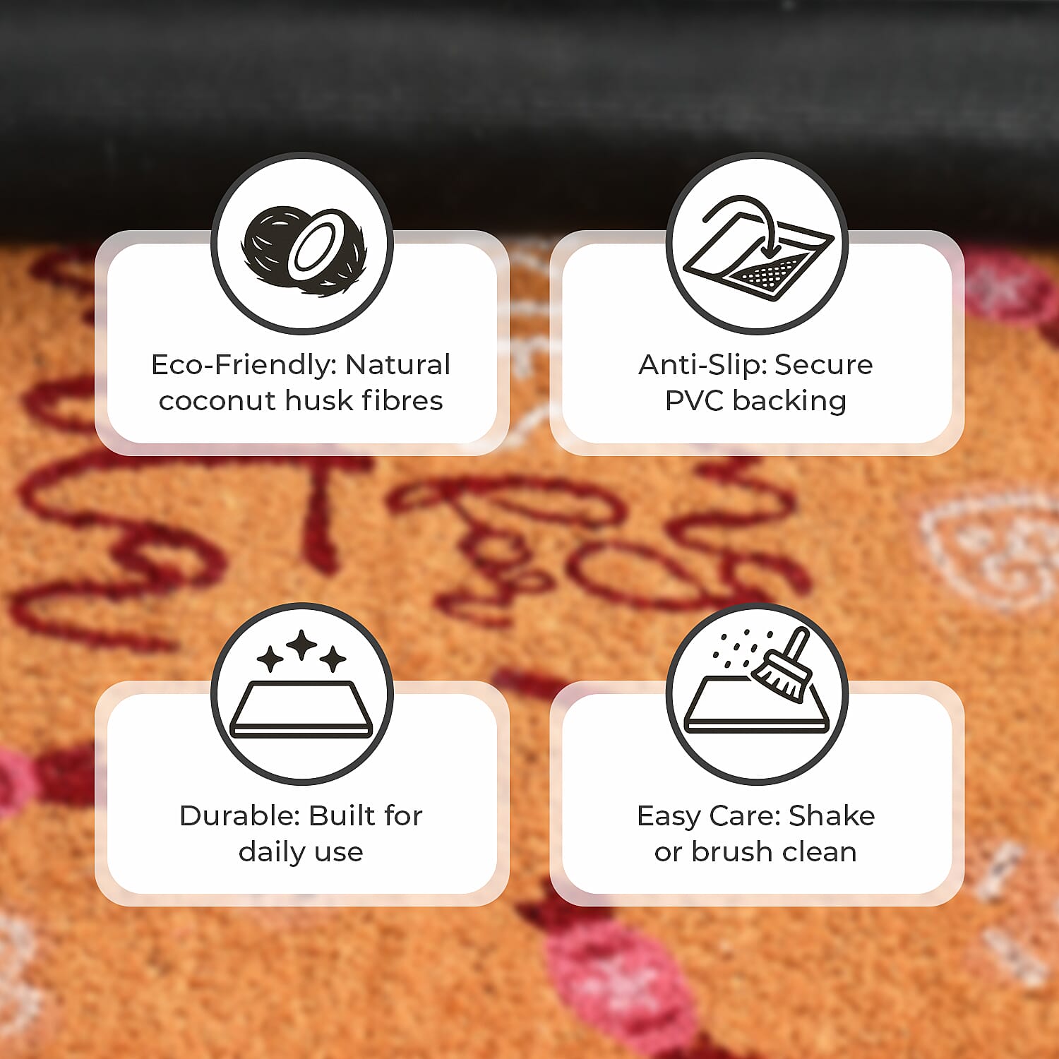 Baking Cookies for Santa Bleached Prints Coir Doormat (60 x 40 cm) 8194761 4