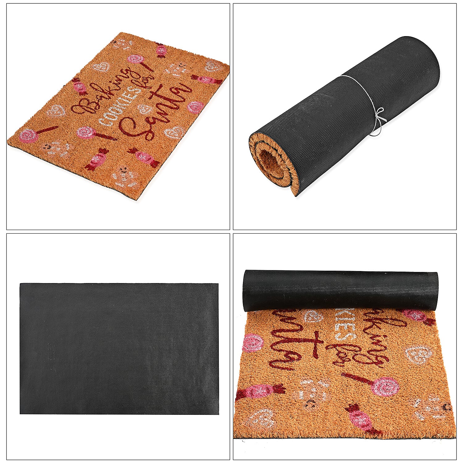 Baking Cookies for Santa Bleached Prints Coir Doormat (60 x 40 cm) 8194761 6