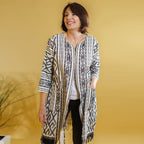 Bali Collection - 100% Cotton Zipped Jacket (Size L) - White